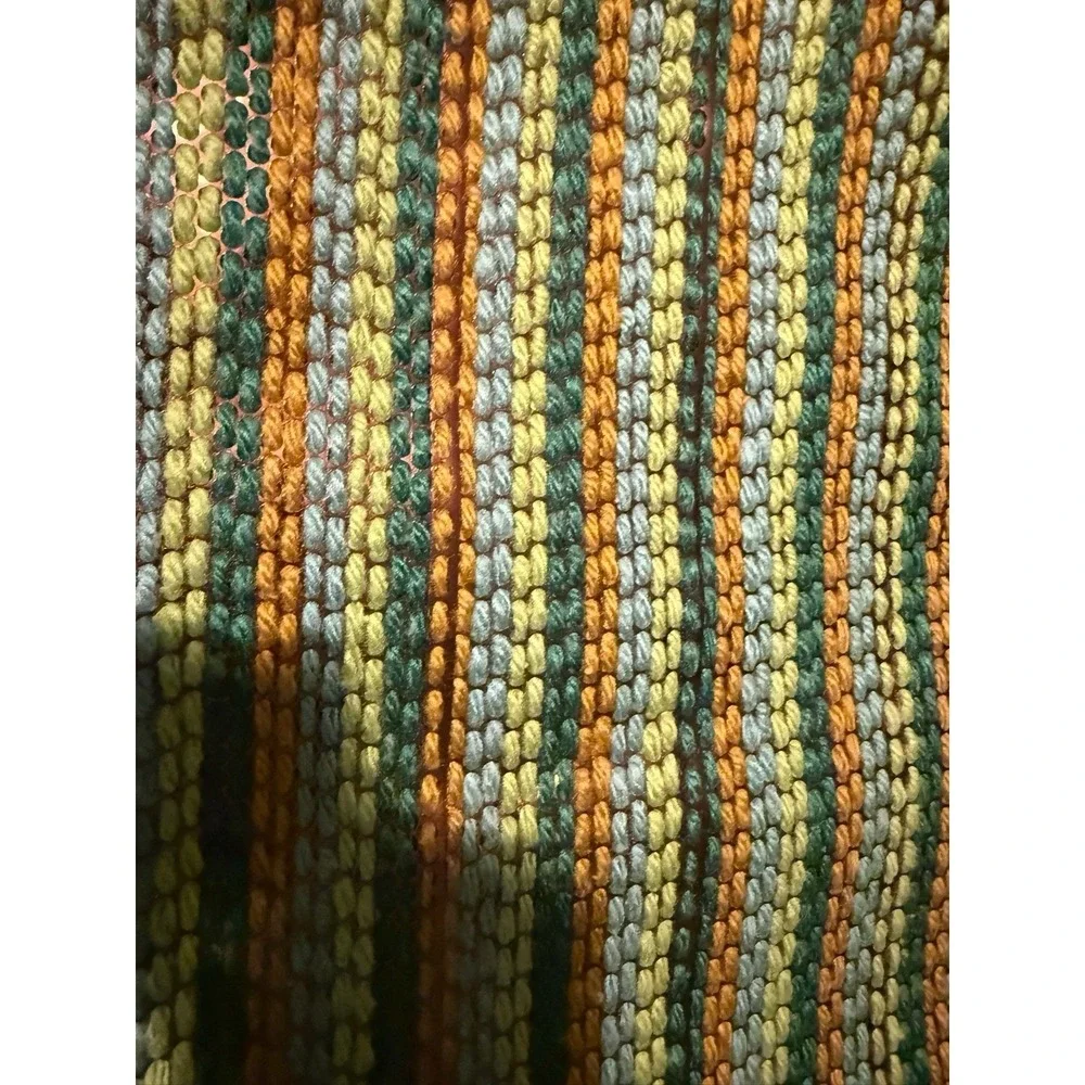 Vintage Woven Placemats Green Orange Retro MCM 12